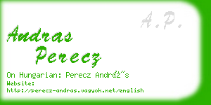 andras perecz business card